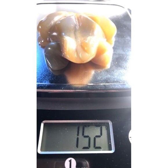 Druzy Agate Frog Carving - Picture 9 of 9